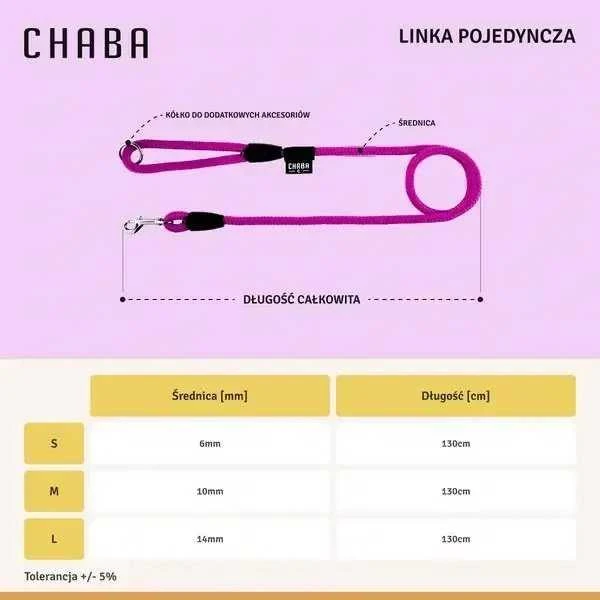 Chaba CHABA SMYCZ LINKA ``S`` 6mm/1,3m FUKSJA