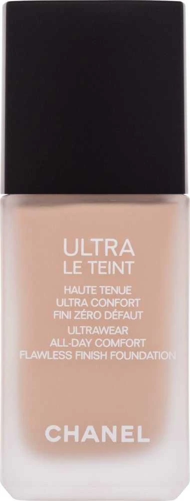 Chanel Ultra Le Teint Flawless Finish Fluid Foundation ilgai išliekanti tobulinanti kreminė pudra, matinis švytintis efektas, atspalvis: BR12, 30 ml