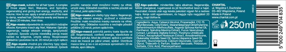 Chantal CHANTAL Sessio Algo Algorithm - Plaukų kaukė