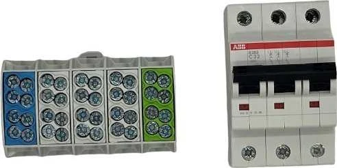 Laidų gnybtų kaladėlės ir ABB C32 automatika