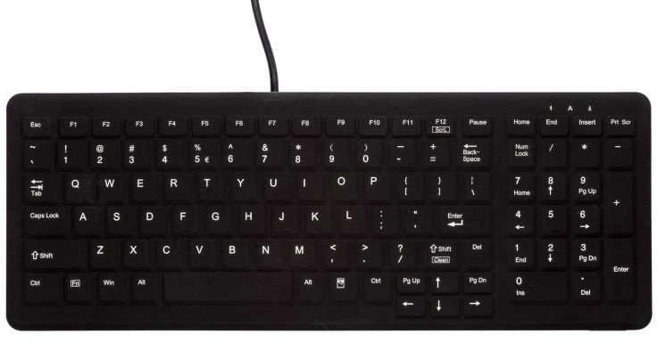 Klaviatūra Cherry Active KEY MTA AK-CB7000 su laidu DE-išdėstymas juodas