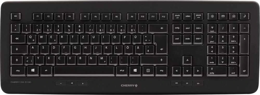 CHERRY DW 5100 klaviatūra Radijo dažnio belaidė QWERTZ Vokiečių Juoda