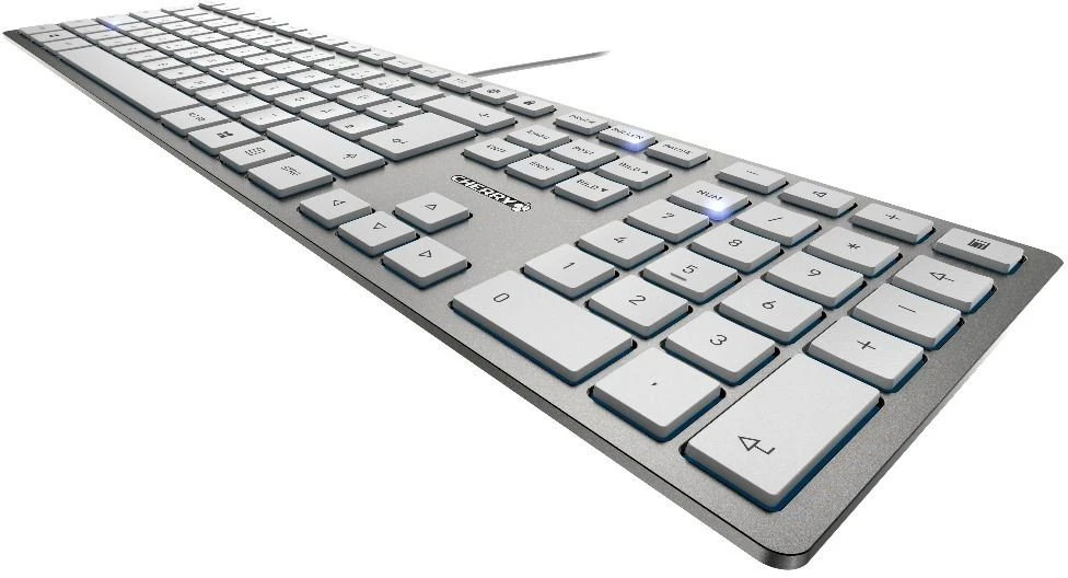 Klaviatūra Cherry KC 6000 SLIM BE Sidabrinė-Baltas