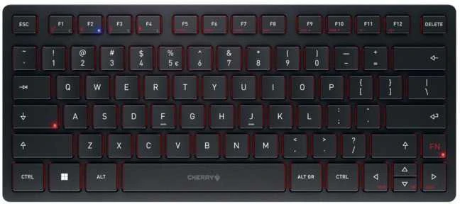 CHERRY KW 9200 MINI WIRELESS/Klaviatūra Juodas EU-LAYOUT