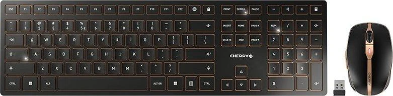 CHERRY DW 9000 SLIM klaviatūra RF belaidė + Bluetooth QWERTY Anglų (JAV) Juoda