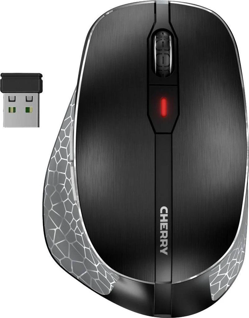 CHERRY MW 8C ERGO - Pelė - 2.4 GHz, Bluetooth 4.0 - Juodas