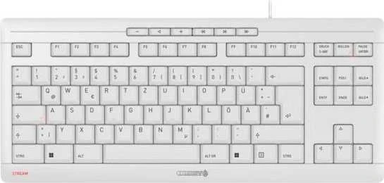 CHERRY STREAM Klaviatūra TKL/PALE Pilkas
