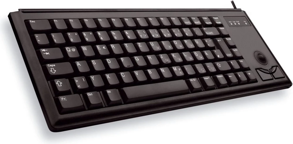 Klaviatūra CHERRY COMPACT Juodas - TRACKBALL PS/2 EU LAYOUT