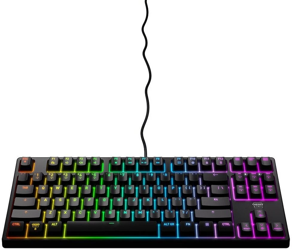 Cherry XTRFY K4V2 TKL Klaviatūra Baltas - CORDED MECHANICAL MX Raudonas LAYOUT-