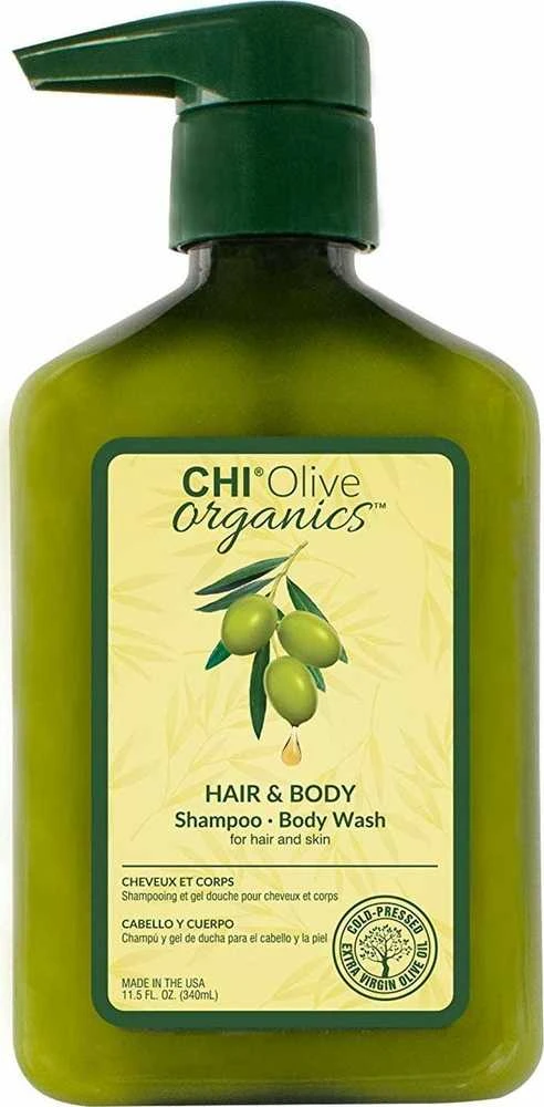 Šampūnas ir kūno prausiklis CHI Olive Organics Hair &amp; Body Šampūnas 340 ml