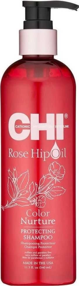 Farouk Systems Dažytų plaukų šampūnas CHI Rose Hip Oil Šampūnas 340ml