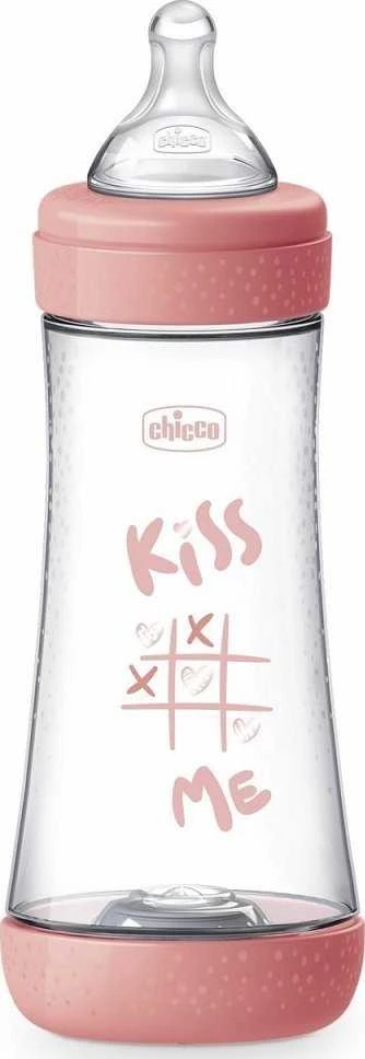 Chicco buteliukas Perfect5 rožinis su užrašu