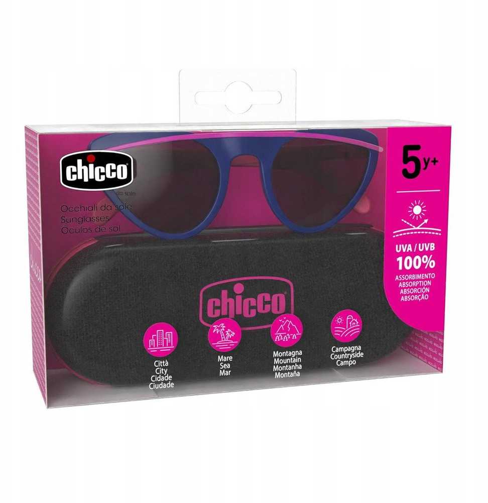 Chicco „Akiniai Girl“ apsauginis kremas nuo saulės + dėklas 5l+