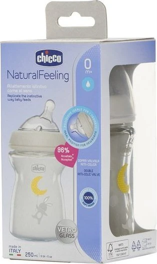 Chicco Natural Feeling Crystal T silikoninis buteliukas buteliukas 250ml