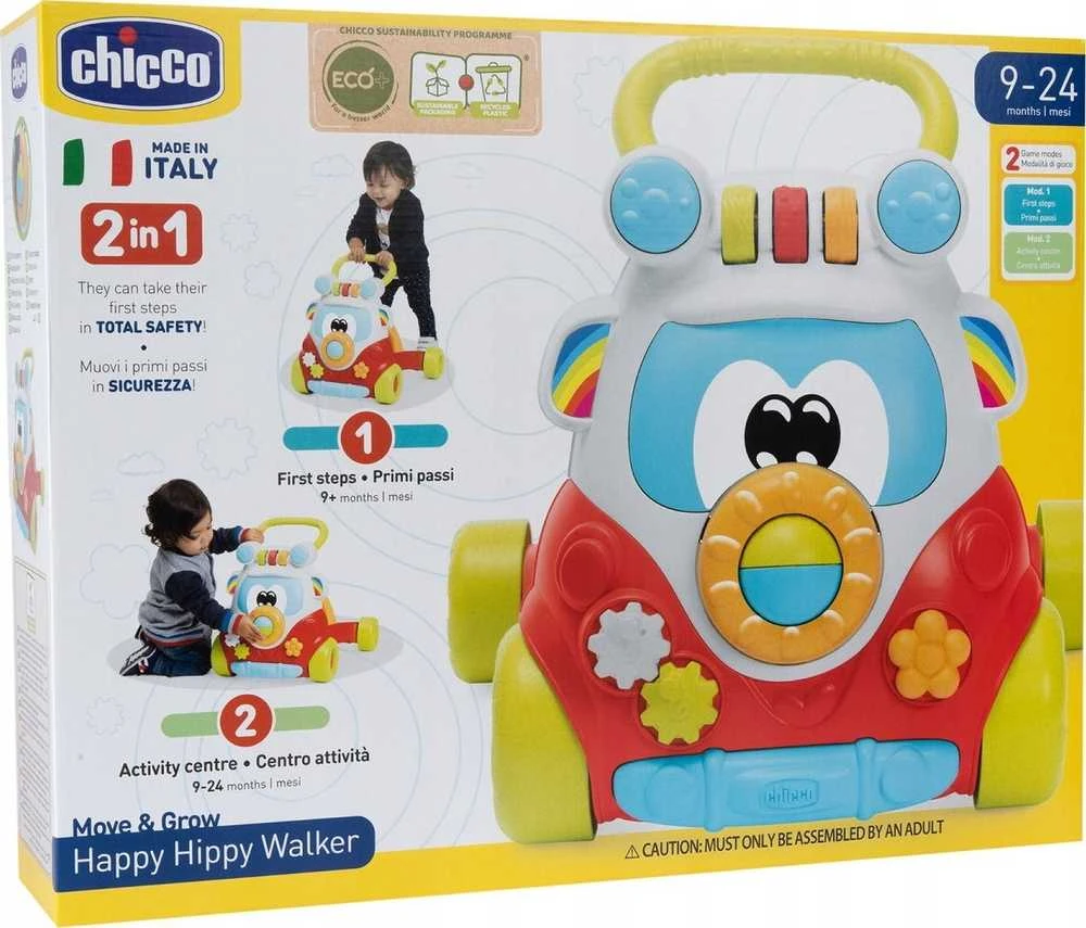 Chicco Vaikštynė stumdukas linksmas autobusas