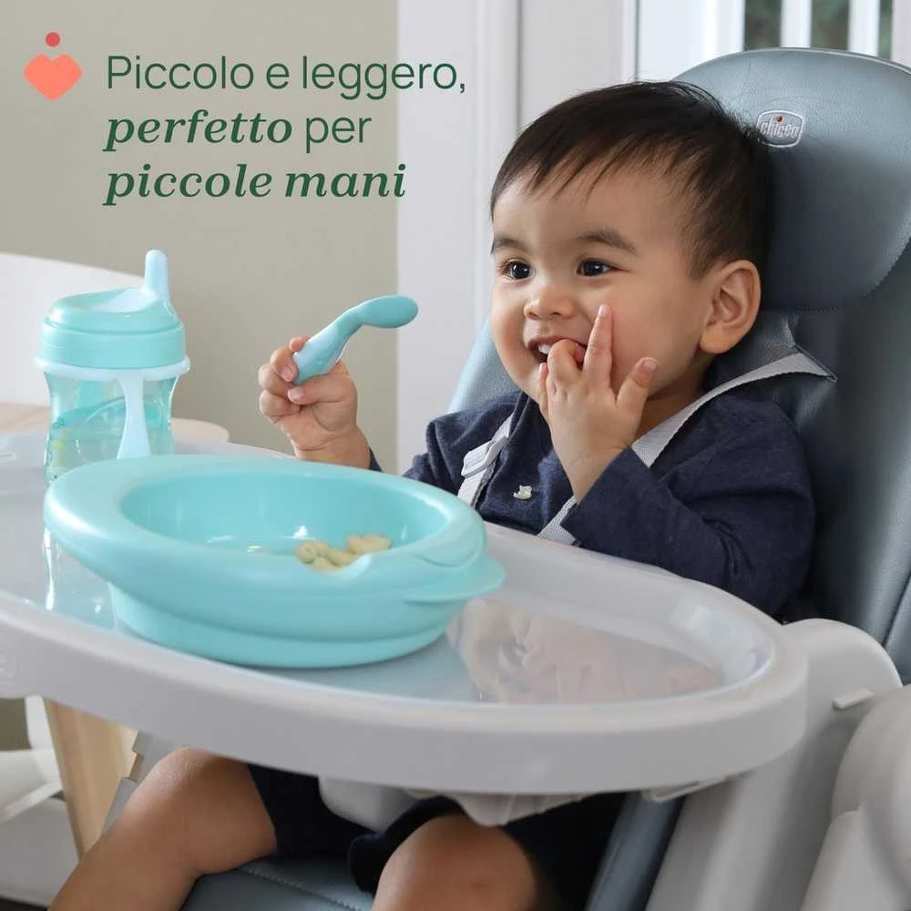 Dėklas Chicco Pirmas turkio spalvos šaukštelis (8 mėn.+)