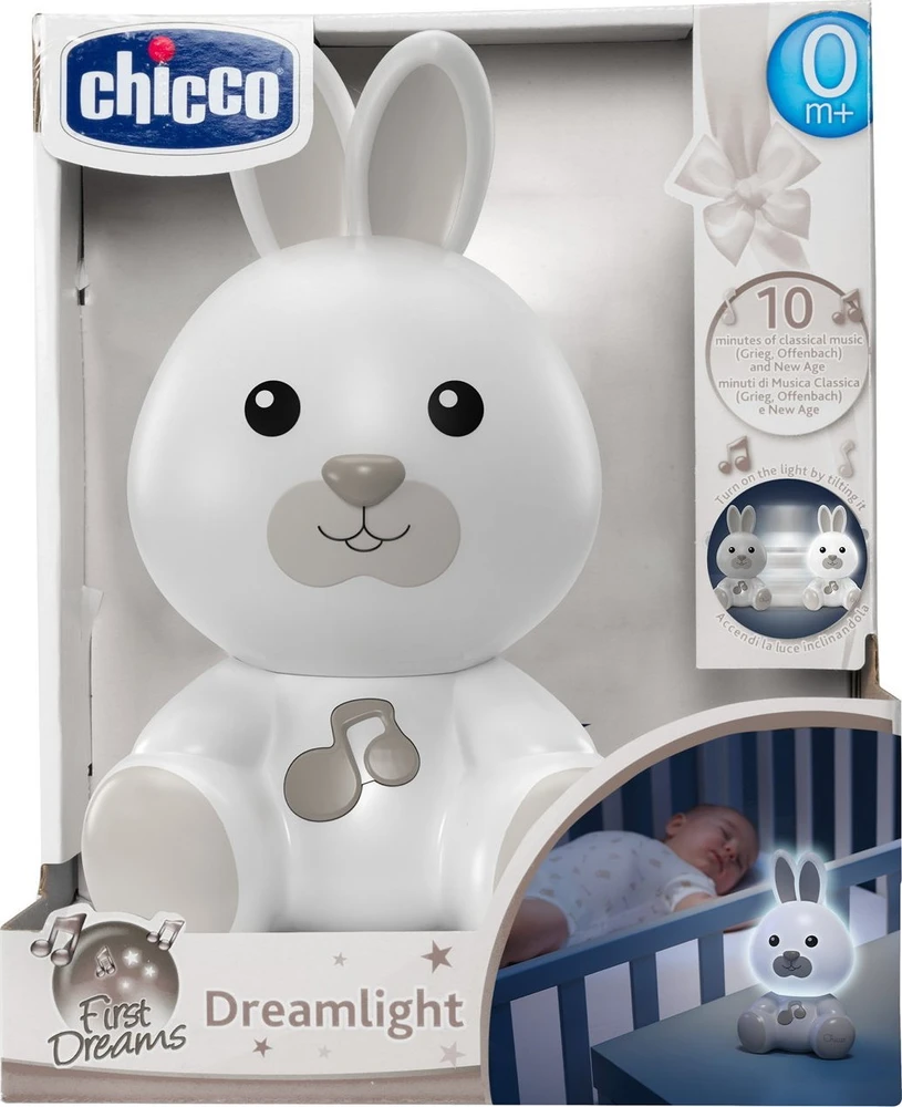 Chicco 3 viename zuikio naktinė lempa