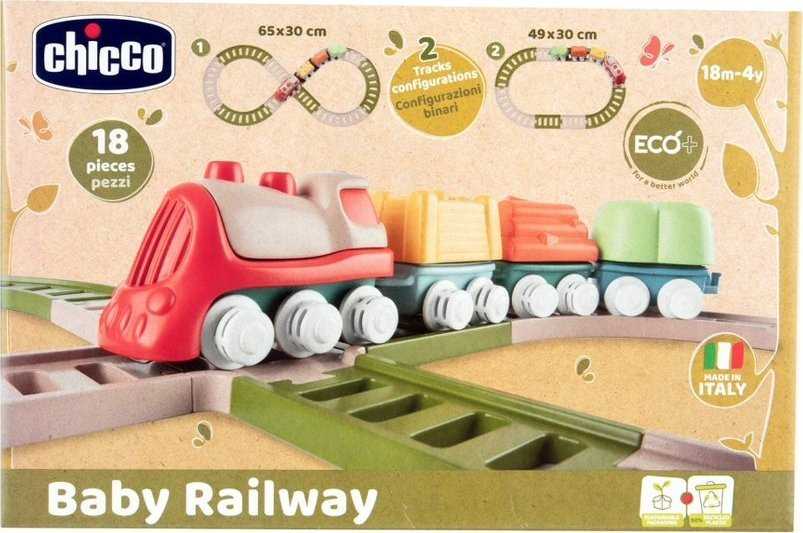 Chicco Traukinukų rinkinys maluchui Eco+ su bėgiais