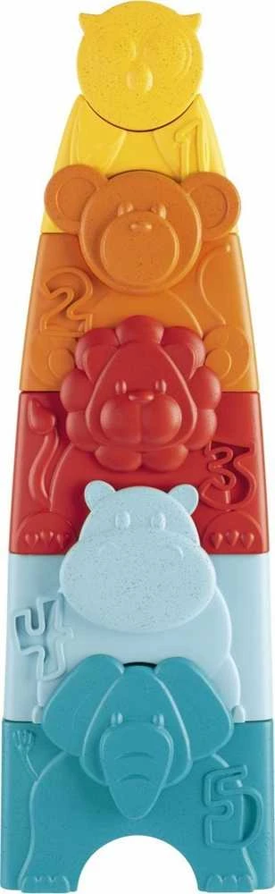 CHICCO 00011570000000 ECO+ gyvūnų dėlionė ir bokštas 2in1