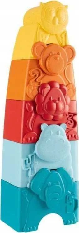 CHICCO 00011570000000 ECO+ gyvūnų dėlionė ir bokštas 2in1
