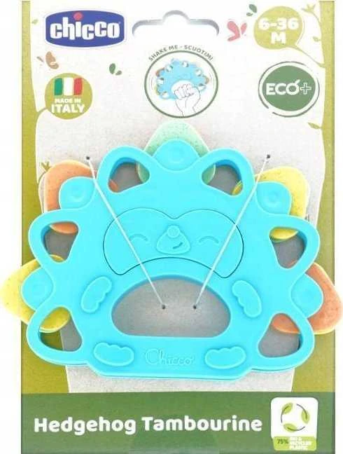 Chicco Ežio formos tamburinas pakuotėje