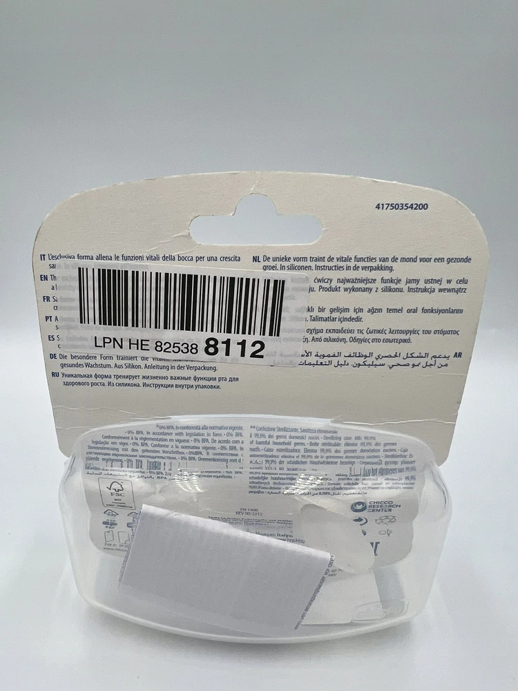 CHICCO 00075035440000 čiulptukas PF COMFORT AIR LUMI silikoninis 16-36m pilkas