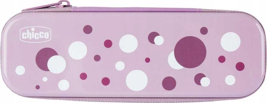 CHICCO 00012098100000 Fluoro dantų pasta + šepetėlis + dėklas Lila 6-36 m