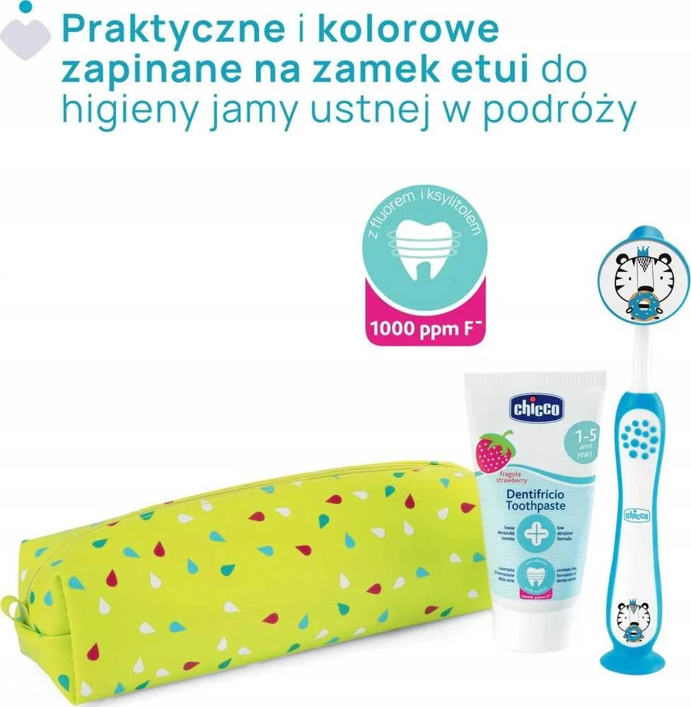 CHICCO 00012099000000 Pasta + šepetėlis + dėklas Tiger 3-6l rinkinys