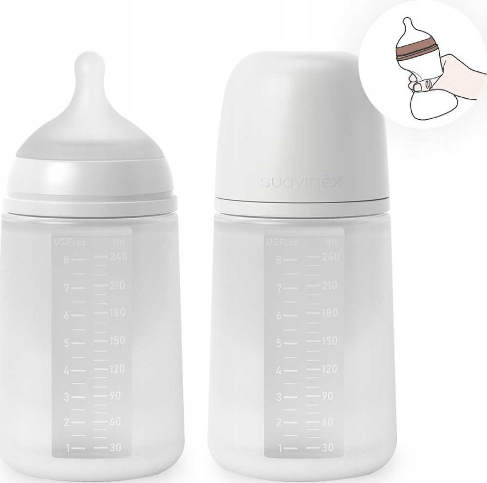 Chicco 308073-SILIKONINIS BUTELIS 240 ML/SX PRO VIDUTINIO SRAUTO/SKAIDRUS/NAUJAS, VISIŠKAI IŠ SILIKONINIO