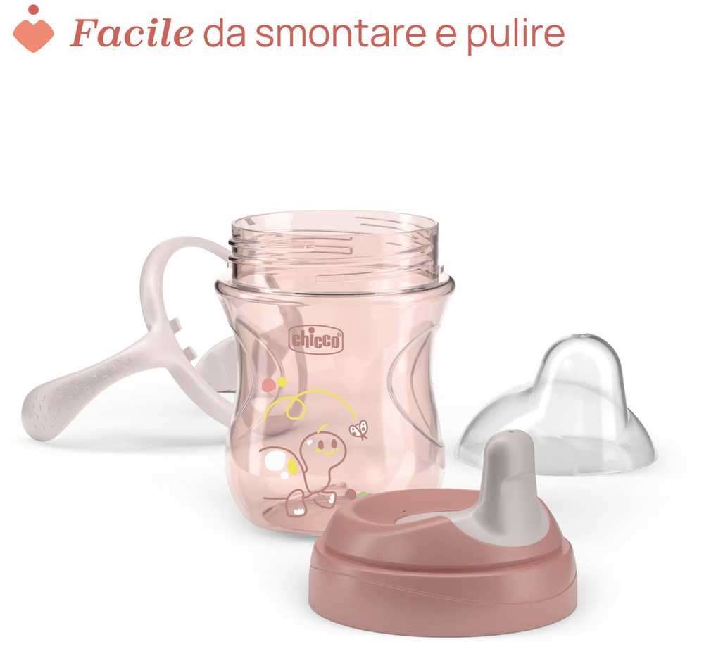 Dėklas Chicco Puodelis training su soft kandiklis 200ml beige 4m+