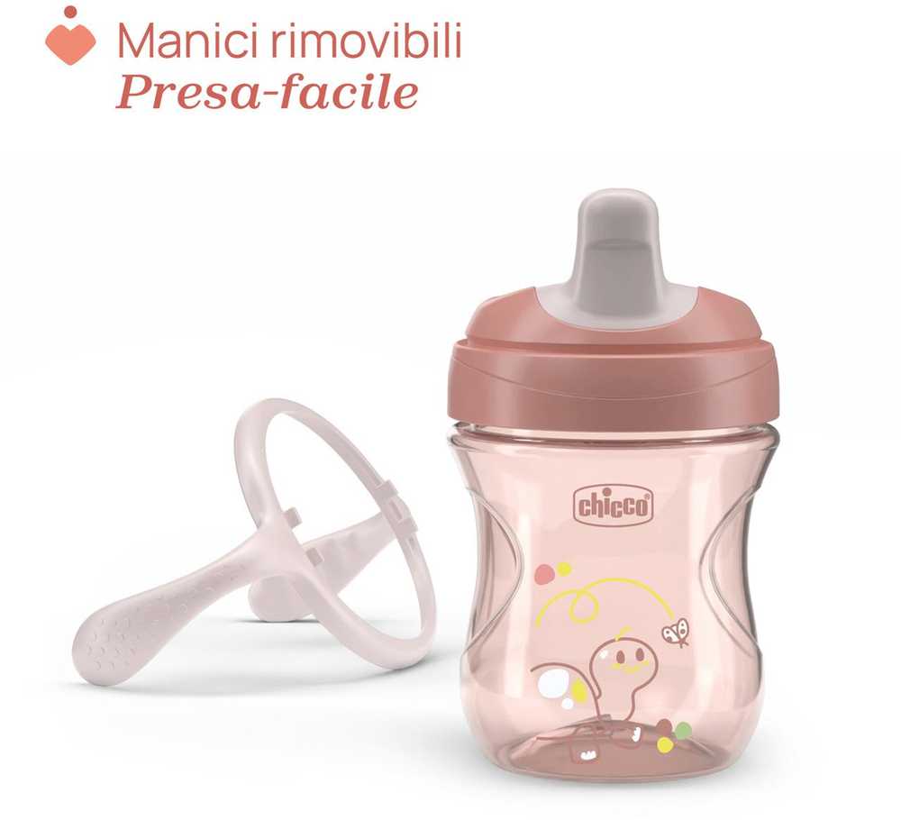 Dėklas Chicco Puodelis training su soft kandiklis 200ml beige 4m+
