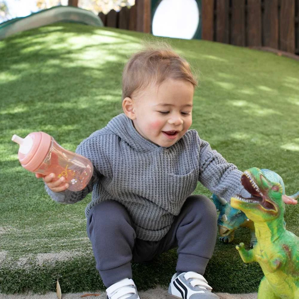 Chicco Puodelis niekapek ze slowką 266ml turkio 12m+