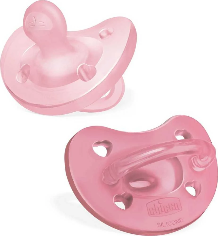 Chicco Čiulptukas nusiraminimui Soft rožinis 2vnt. 6-16m