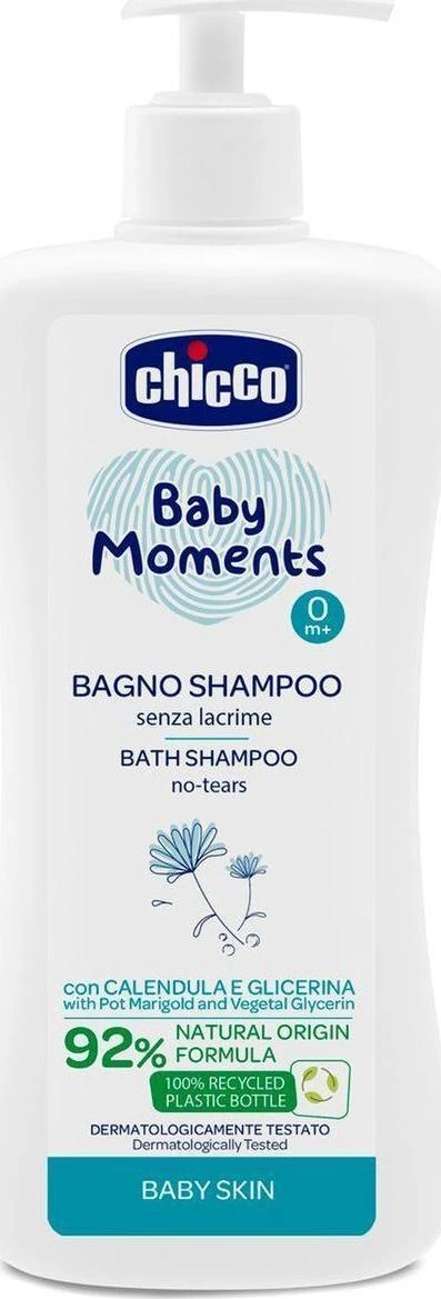 Chicco Kūno ir plaukų šampūnas Baby Moments 0m+ 500ml