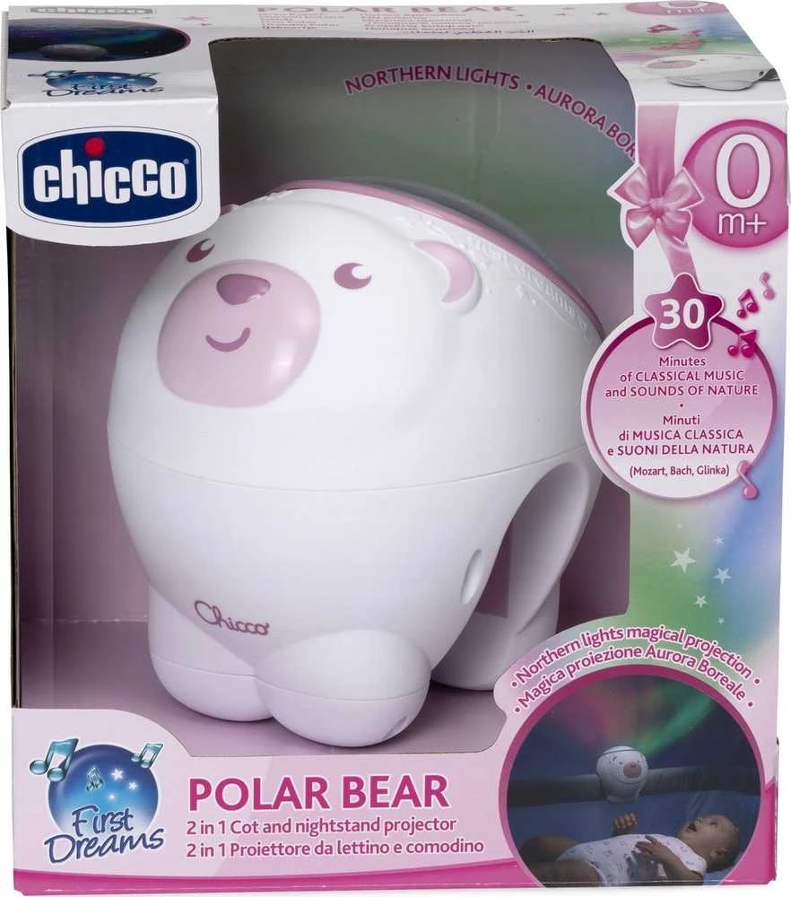 Chicco First Dreams Meškiukas Polarny rožinė