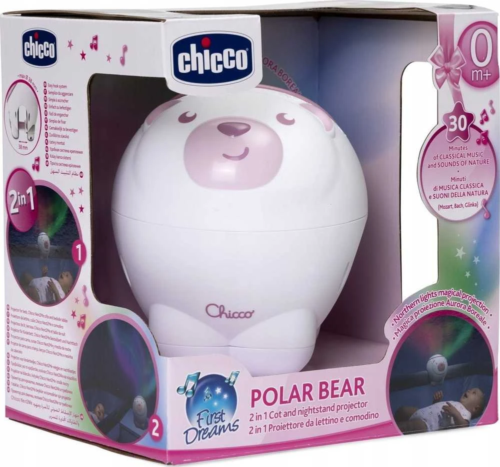Chicco First Dreams Meškiukas Polarny rožinė