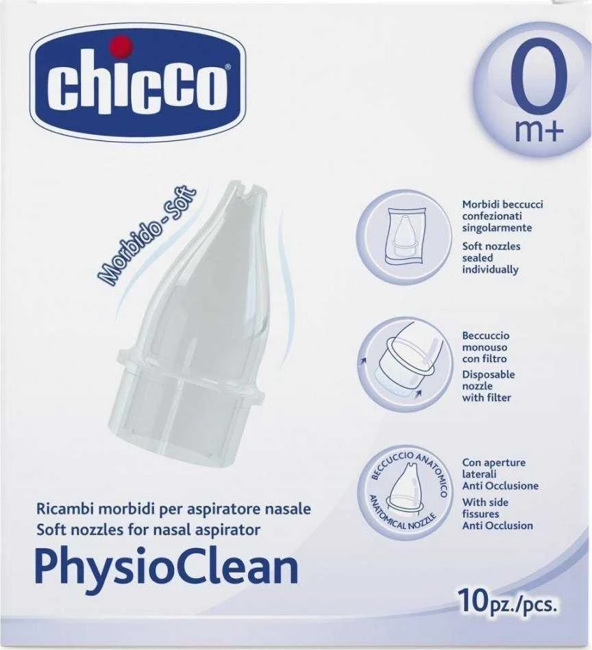 CHICCO antgaliai aspiratoriui PhysioClean 10vnt