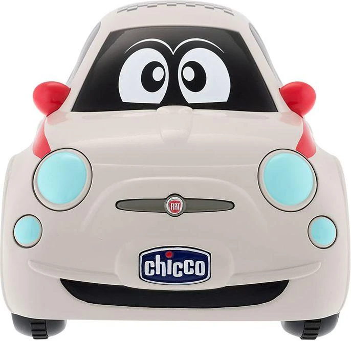 Chicco Žaislinis baltas Fiat 500 su nuotolinio valdymo pultu vairu