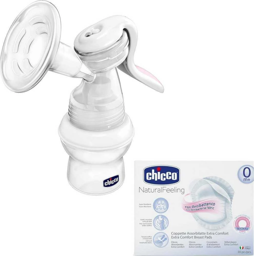 Chicco NaturalFeeling + Maitinimo įklotai 60vnt