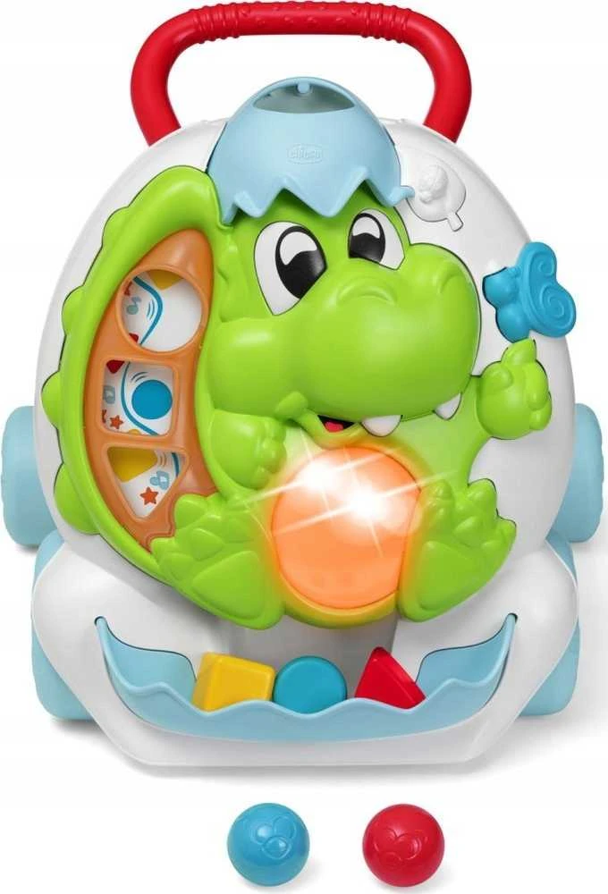 Chicco Vaikštynė-stumdukas su dinozauru 2in1