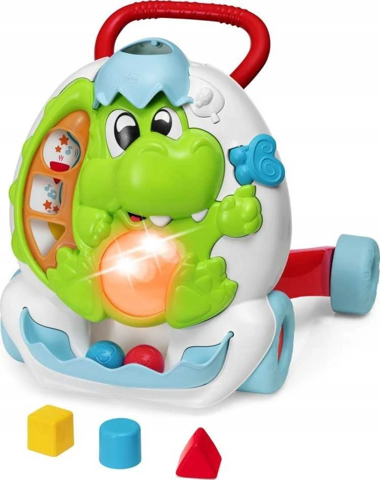 Chicco Vaikštynė-stumdukas su dinozauru 2in1
