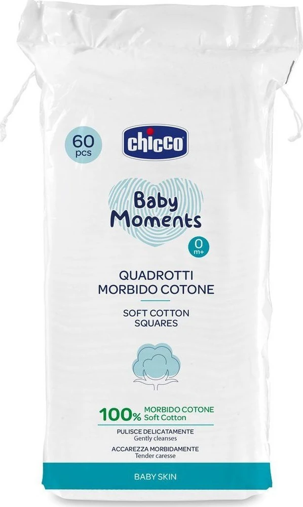 Chicco Baby Moments vatos diskeliai 0m+ 60 vnt.