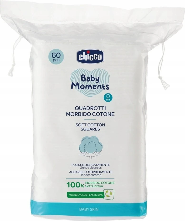 Chicco Baby Moments vatos diskeliai 0m+ 60 vnt.