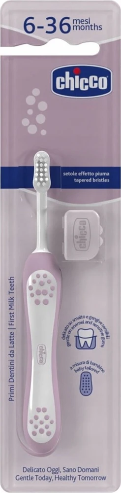 CHICCO 00012081000000 Lila dantų šepetėlis 6-36 m