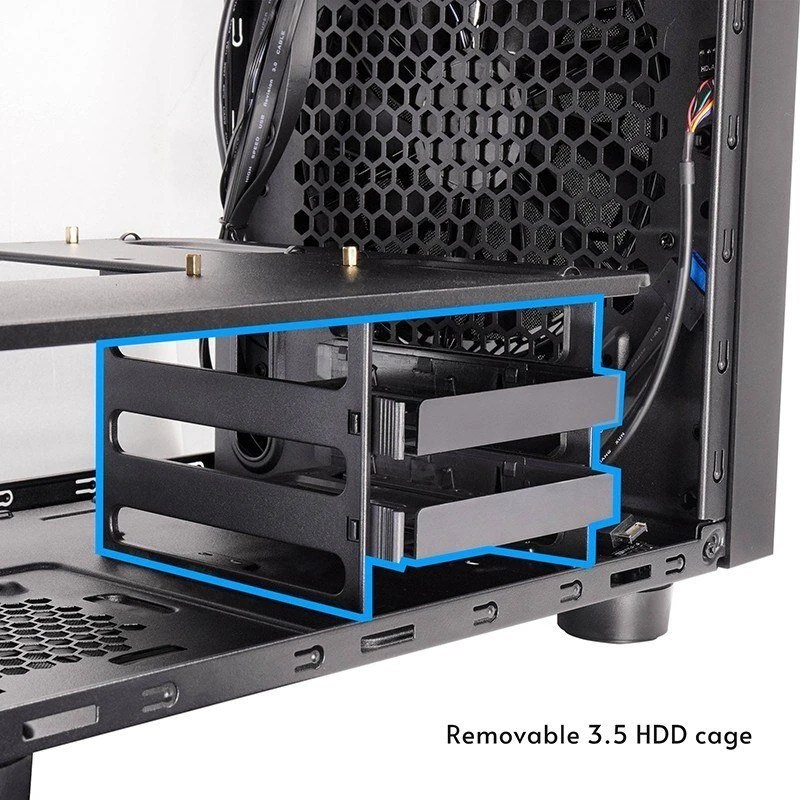 Chieftec CI-03B-OP kompiuterio dėklas Cube Juodas