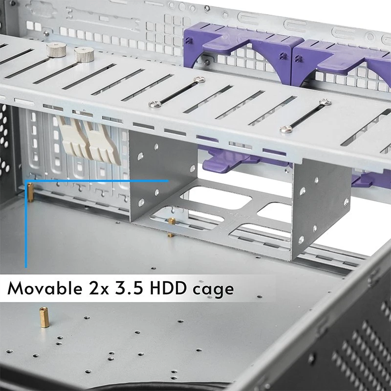 Mini Chieftec Rack-Servergehuse UNC-409S-AIO-OP Juodas