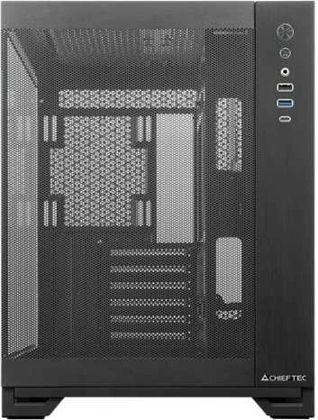 Chieftec VISIO AIR Fanless GM-30B-M-FL-OP ATX korpusas su langeliu, be maitinimo bloko, juodas