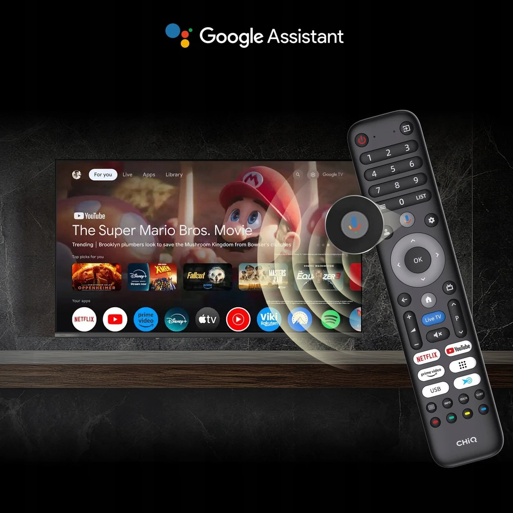 CHiQ L43QST televizorius, 43 colių, FHD, QLED, itin tvirtas, „Android 14“, „Dolby Audio“, berėmis