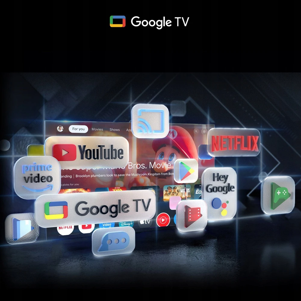 CHiQ L43QST televizorius, 43 colių, FHD, QLED, itin tvirtas, „Android 14“, „Dolby Audio“, berėmis