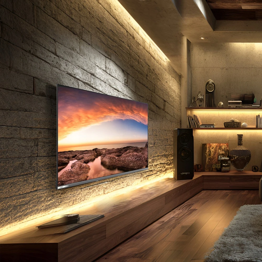 CHiQ L43QST televizorius, 43 colių, FHD, QLED, itin tvirtas, „Android 14“, „Dolby Audio“, berėmis